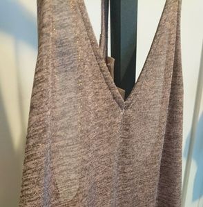 Gorgeous shimmering deep V t-back tank